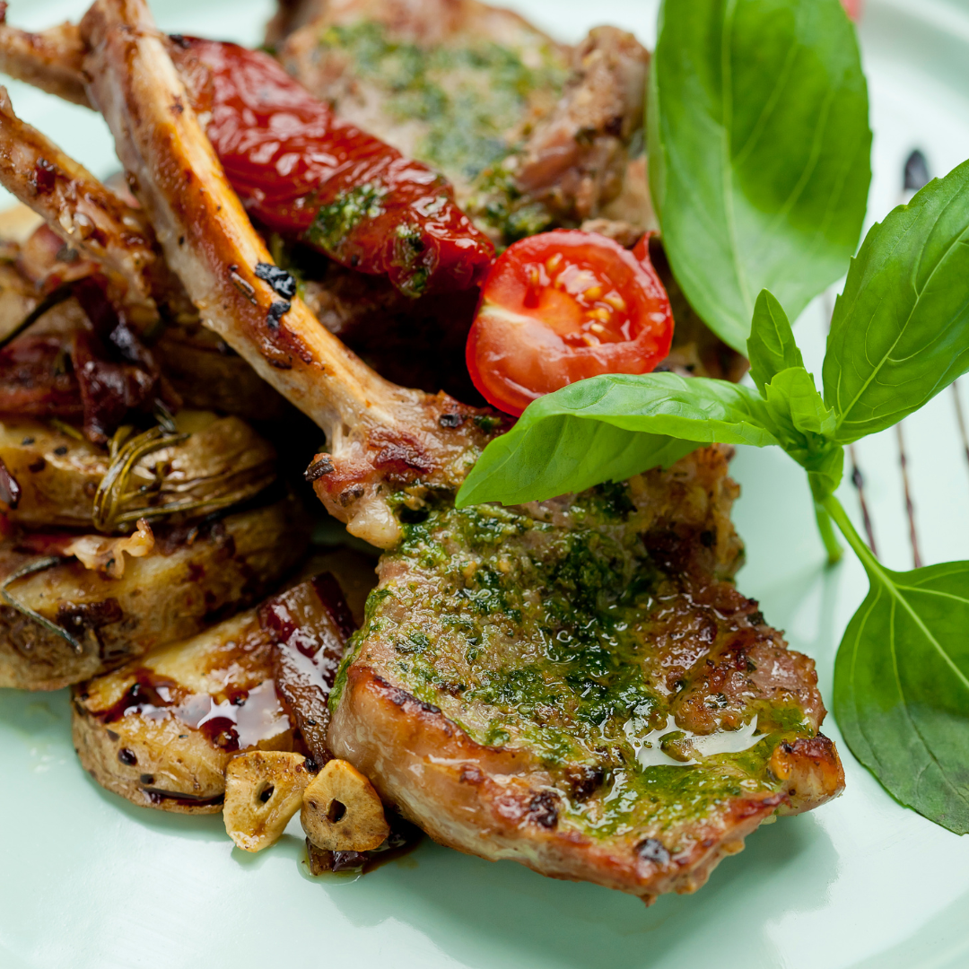 Sunday Roast Remix: Lamb Neck Steaks with Mint Pesto
